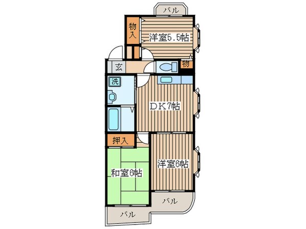 サンキャッスルⅡの物件間取画像